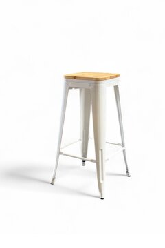 Barstoel Eiffel Industrial Wit