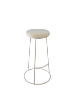 Tabouret Icon Blanc  - Assise Bouclé