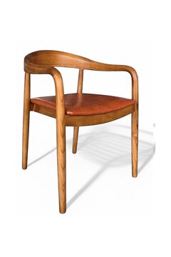 Chaise Nordic - Assise Cognac