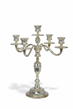 Chandelier à 5 branches Argent H 39cm