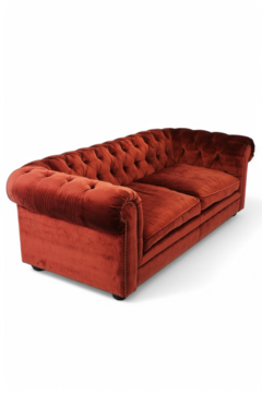 Sofa Chesterfield Velvet Rood