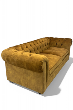 Sofa Chesterfield Velvet Gold