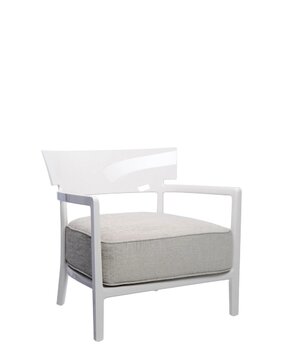 Zetel Kartell Cara Wit - Beige kussen