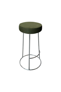 Bar Stool Icon Chrome - Olive