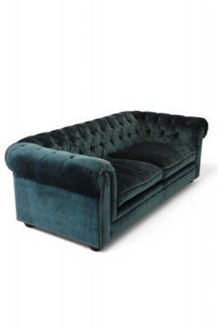 Sofa Chesterfield Velvet Petrol