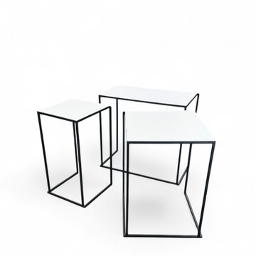 High Table Minimal White-Black