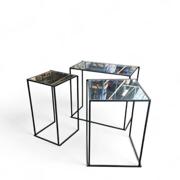 High Table Minimal Mirror Black