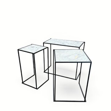 High Table Minimal Carrara Black