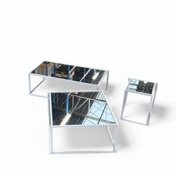 Lounge Tafel Minimal Mirror Wit