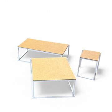 Lounge Tafel Minimal Gold Wit