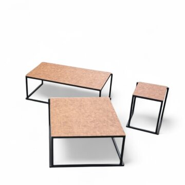 Lounge Tafel Minimal Croco Zwart