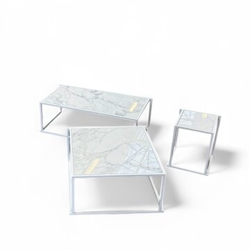 Lounge Tafel Minimal Carrara Wit