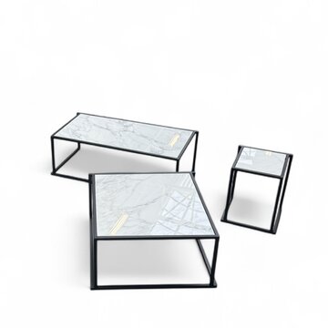 Lounge Tafel Minimal Carrara Zwart