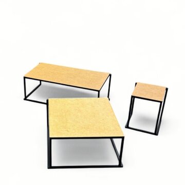 Lounge Tafel l Minimal Gold Zwart