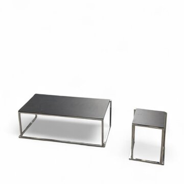 Lounge Tafel Minimal Zwart Chromé