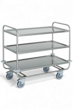 Stainless steel serving cart