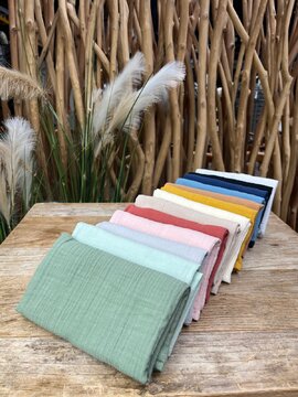 Crinkled cotton napkin