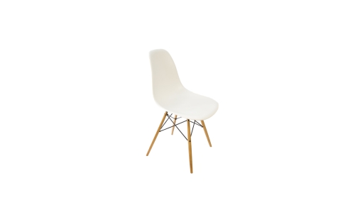 Stoel Eames DSW wit, verhuur design stoelen