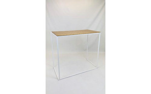 Table High Gold 120x60x110 White