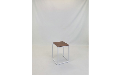 Table d'Appoint Croco 40x40x48 Blanche