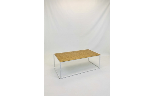 Table Basse Gold 120x60x40 Blanche