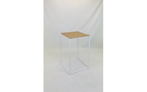 Table Gold 60x60x75 Blanche