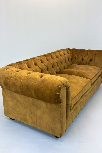 Sofa Chesterfield Velvet Gold
